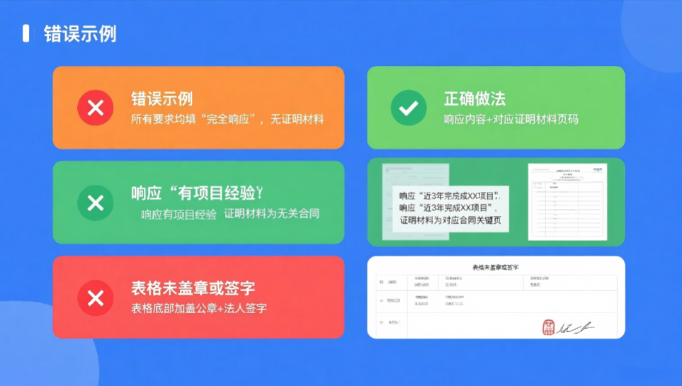 投标人响应情况怎么填才规范?