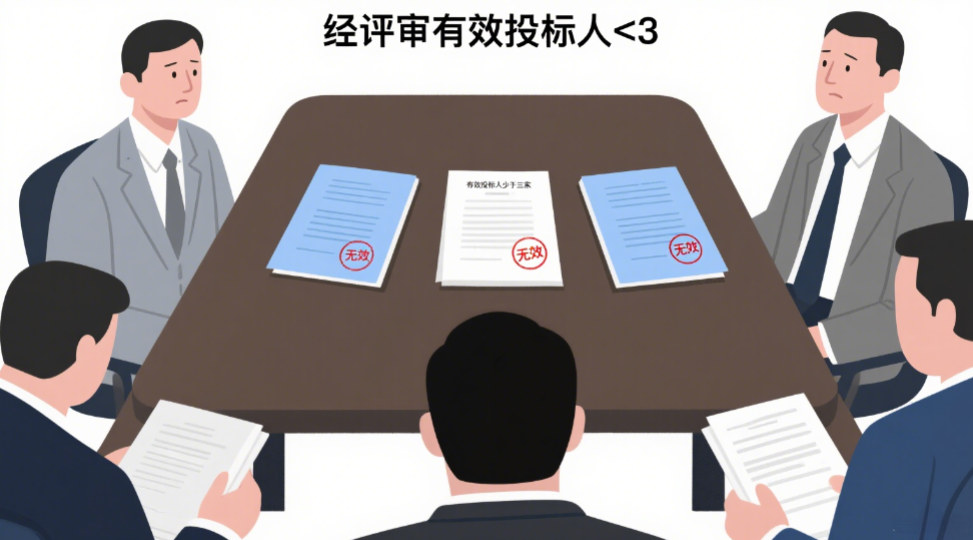 经评审的有效投标人少于三家