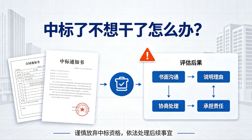 中标了不想干了怎么办？弃标的正当理由、处罚后果和投标前的履约能力自检清单