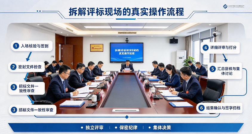 评委到底是怎么看标书的？从初步评审到暗标盲评，拆解评标现场的真实操作流程