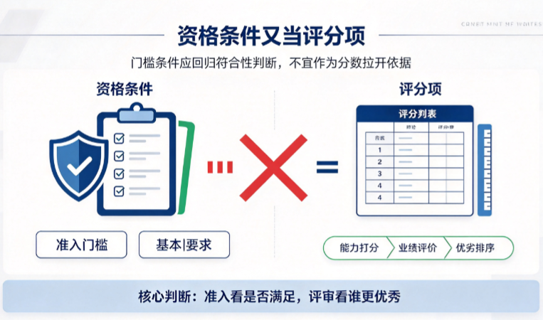 资格条件又当评分项？招标文件里这个错误，正在让无数项目被质疑废标